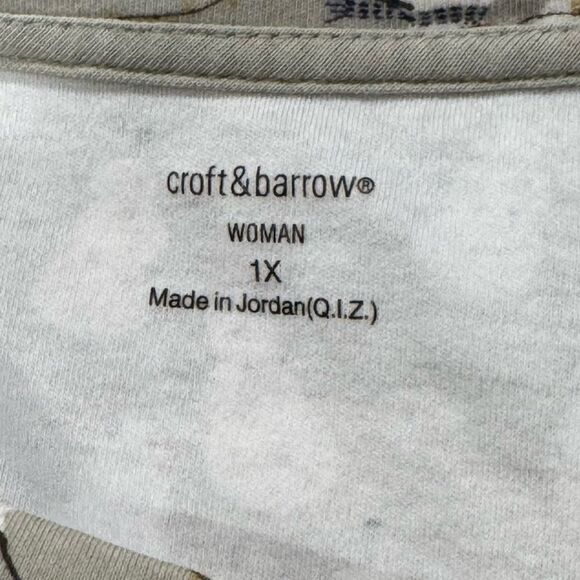 Croft & Barrow Snowman Long Sleeve Shirt Top Women’s XL Holiday - Picture 3 of 4